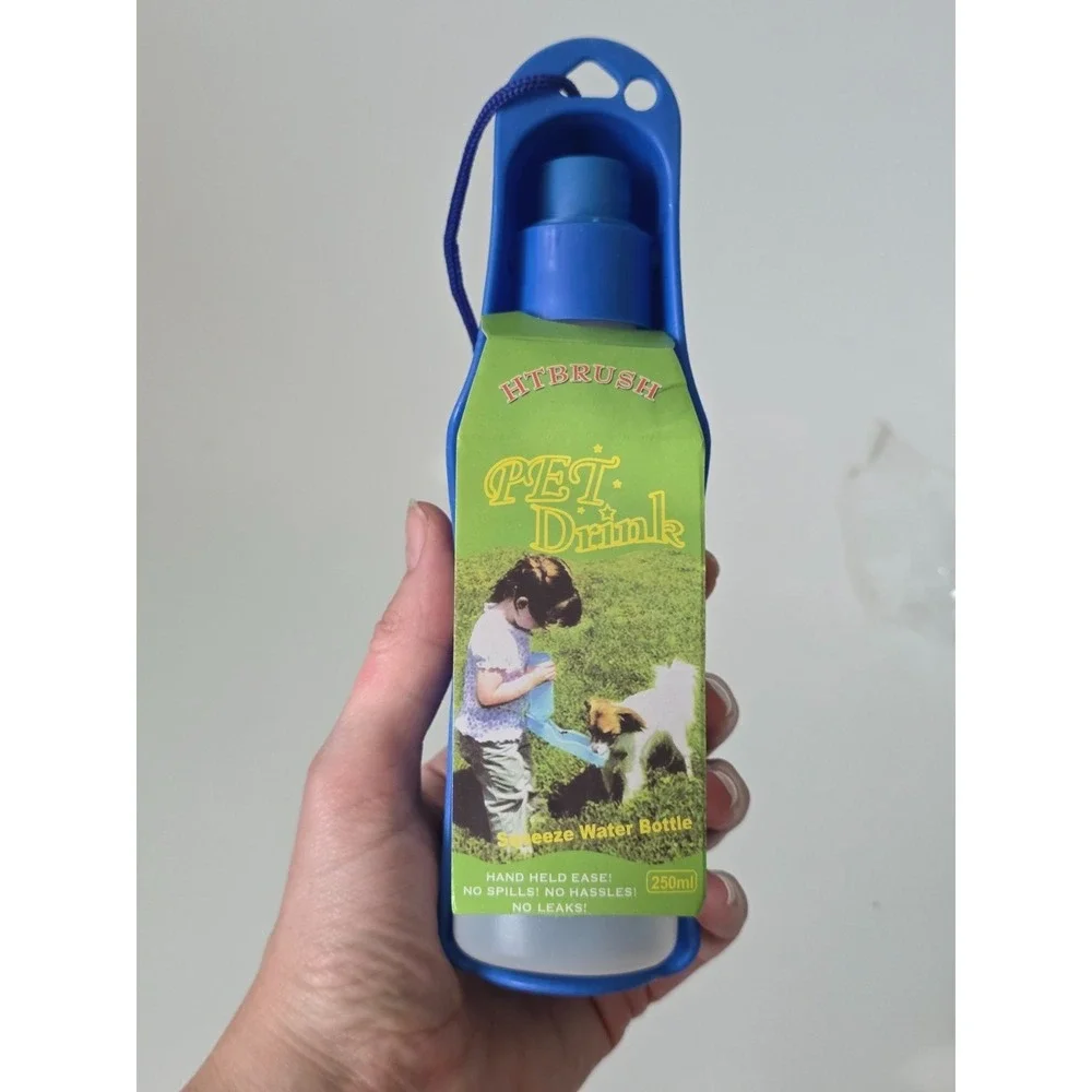 Portable Pet Water Bottle Travel Cup Outdoor Feeder Dispenser Drinking Bowl